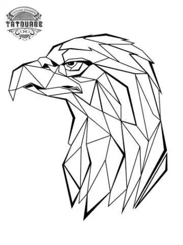 tatouage ephemere aigle origami Tatouage éphémère aigle origami