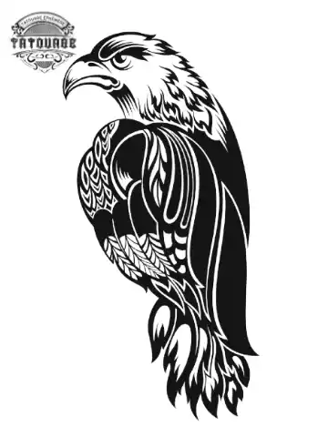 tatouage ephemere aigle polynesien Tatouage éphémère aigle polynésien
