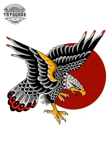 tatouage ephemere aigle qui vole Tatouage éphémère aigle qui vole