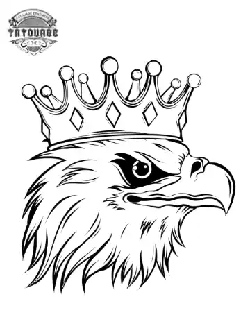 Tatouage éphémère aigle royal