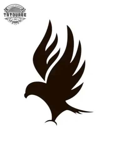 Tatouage éphémère aigle simple