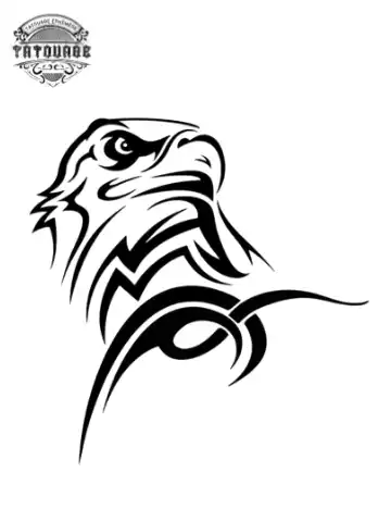 tatouage ephemere aigle tribal femme Tatouage éphémère aigle tribal femme