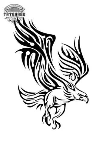 Tatouage éphémère aigle tribal