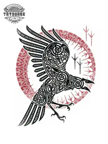 tatouage ephemere aigle viking Tatouage éphémère aigle viking