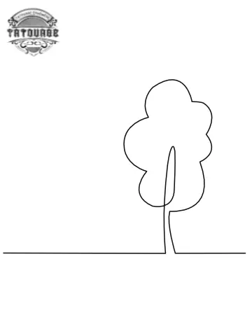 tatouage ephemere arbre minimaliste Tatouage éphémère arbre minimaliste