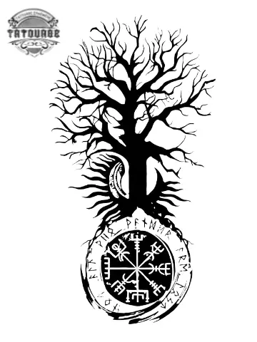 tatouage ephemere arbre nordique Tatouage éphémère arbre nordique