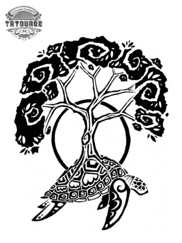 tatouage ephemere arbre plynesien Tatouage éphémère arbre polynésien