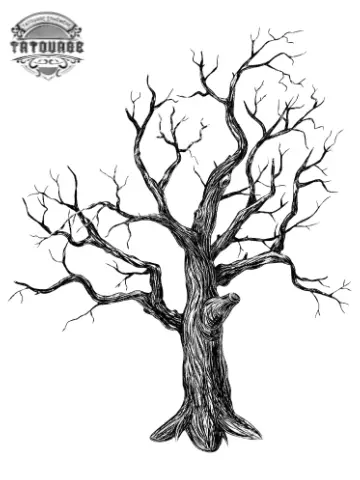 tatouage ephemere arbre sans feuille Tatouage éphémère arbre sans feuille
