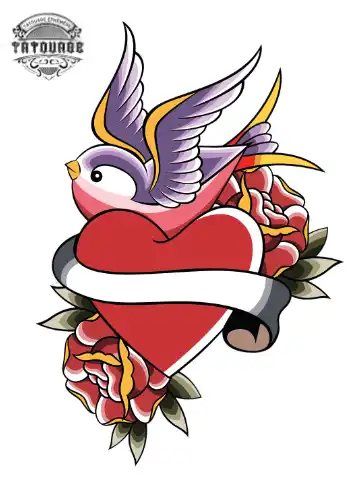 tatouage ephemere avec hirondelle Tatouage éphémère avec hirondelle