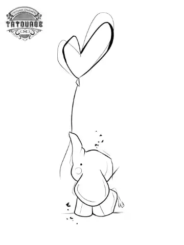 Tatouage éphémère bébé éléphant