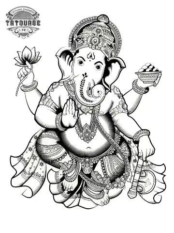 tatouage ephemere bouddha elephant Tatouage éphémère bouddha éléphant
