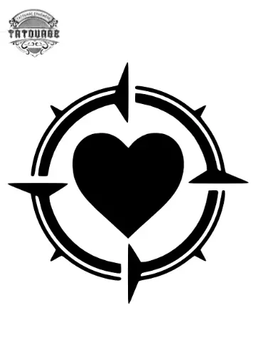 tatouage ephemere boussole amour Tatouage éphémère boussole amour