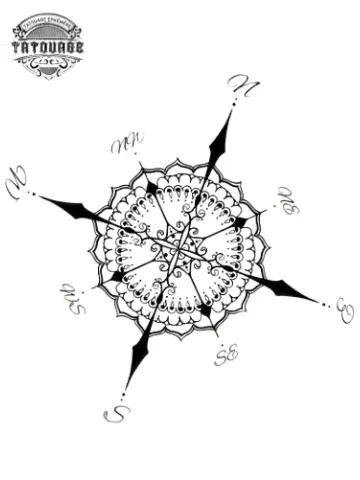tatouage ephemere boussole femme Tatouage éphémère boussole femme
