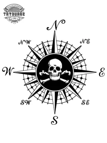 tatouage ephemere boussole homme Tatouage éphémère boussole homme
