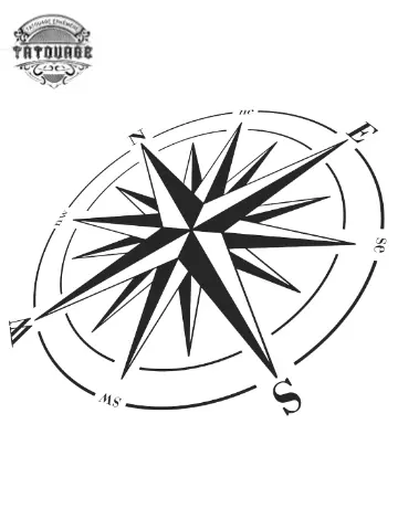 tatouage ephemere boussole minimaliste Tatouage éphémère boussole minimaliste