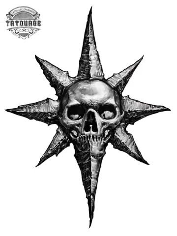 tatouage ephemere boussole tete de mort Tatouage éphémère boussole tête de mort