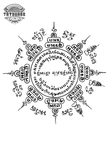 tatouage ephemere boussole thai Tatouage éphémère boussole thaï
