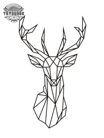 tatouage ephemere cerf 3d Tatouage éphémère cerf 3d