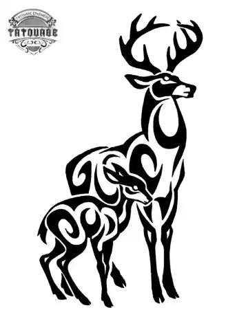 tatouage ephemere cerf faon Tatouage éphémère cerf faon