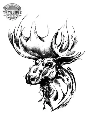 Tatouage éphémère cerf homme