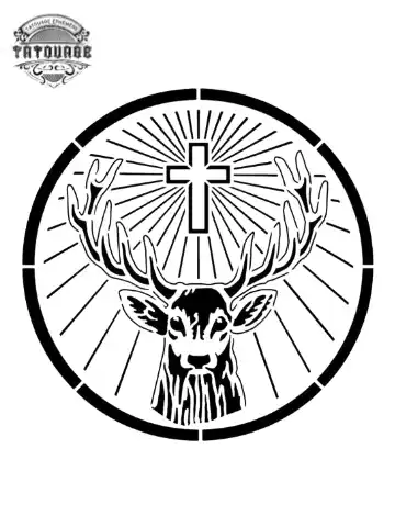 Tatouage éphémère cerf jagermeister