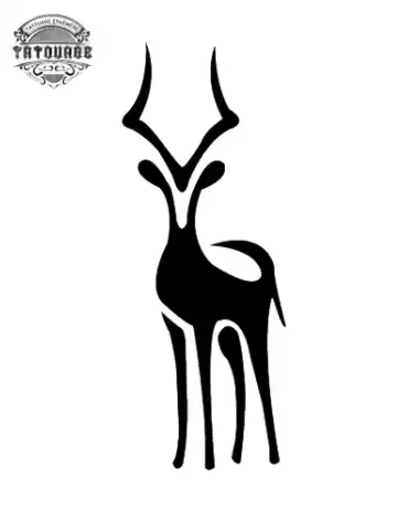 tatouage ephemere cerf minimaliste Tatouage éphémère cerf minimaliste