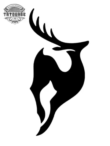 tatouage ephemere cerf simple Tatouage éphémère cerf simple