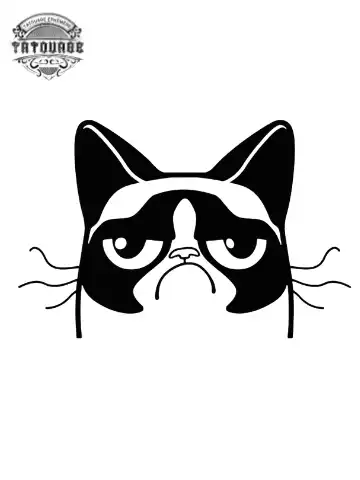 tatouage ephemere chat cartoon Tatouage éphémère chat cartoon