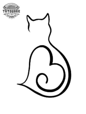 tatouage ephemere chat coeur Tatouage éphémère chat coeur