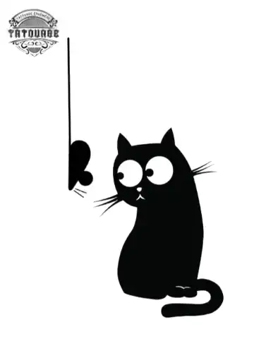 tatouage ephemere chat et souris Tatouage éphémère chat et souris