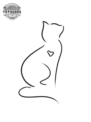 tatouage ephemere chat fin Tatouage éphémère chat fin