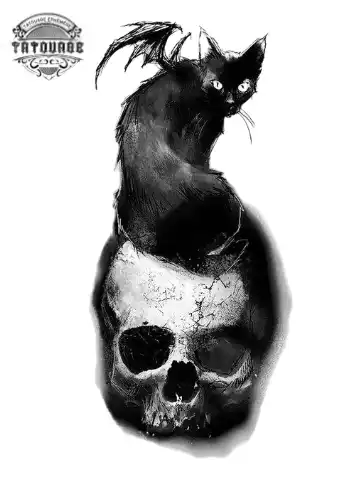 Tatouage éphémère chat homme