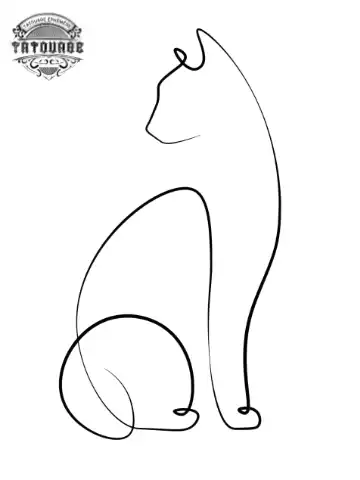 tatouage ephemere chat ligne Tatouage éphémère chat ligne