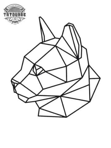 tatouage ephemere chat origami Tatouage éphémère chat origami