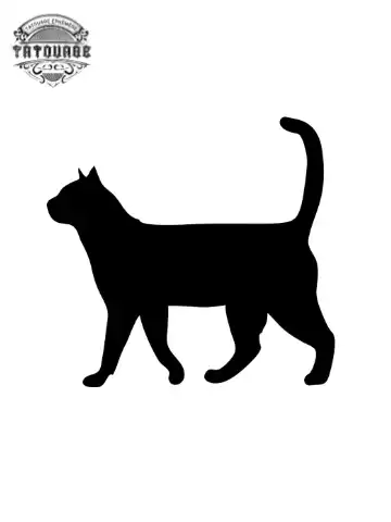 tatouage ephemere chat qui marche Tatouage éphémère chat qui marche