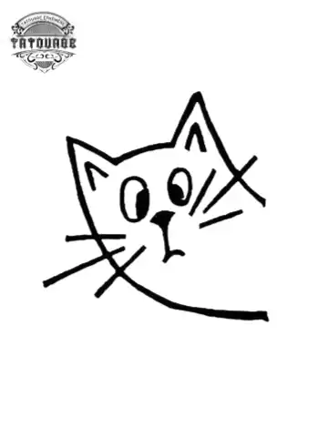 tatouage ephemere chat rigolo Tatouage éphémère chat rigolo