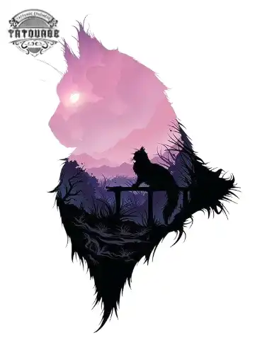 tatouage ephemere chat silhouette Tatouage éphémère chat silhouette