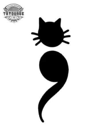 tatouage ephemere chat virgule Tatouage éphémère chat virgule