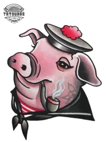 tatouage ephemere cochon marin Tatouage éphémère cochon marin