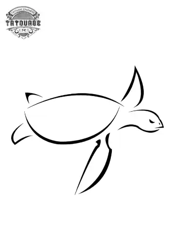 tatouage ephemere contour tortue Tatouage éphémère contour tortue