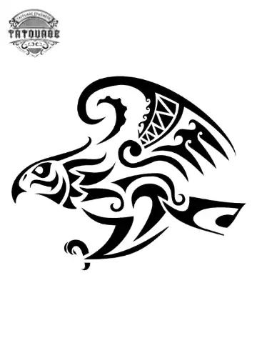 tatouage ephemere d?aigle tribal Tatouage éphémère d’aigle tribal