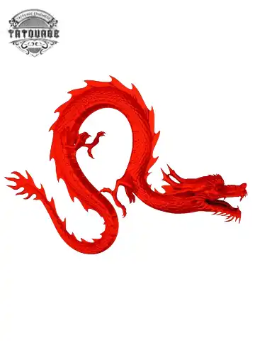 tatouage ephemere dragon 3d Tatouage éphémère dragon 3d