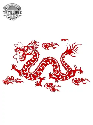 tatouage ephemere dragon asiatique Tatouage éphémère dragon asiatique