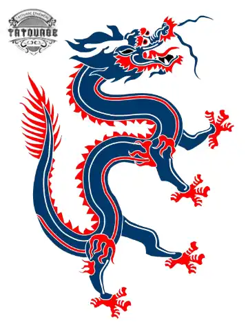 tatouage ephemere dragon europeen Tatouage éphémère dragon européen