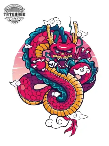tatouage ephemere dragon femme Tatouage éphémère dragon femme