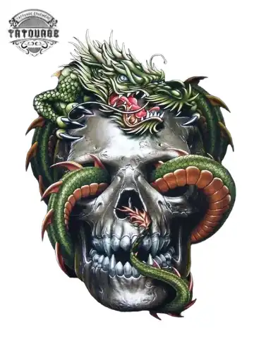 tatouage ephemere dragon homme Tatouage éphémère dragon homme