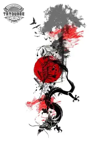 tatouage ephemere dragon japonais Tatouage éphémère dragon japonais