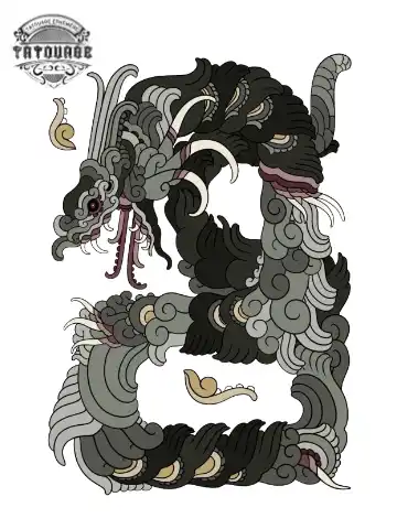 Tatouage éphémère dragon moche