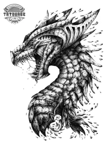 tatouage ephemere dragon protecteur Tatouage éphémère dragon protecteur