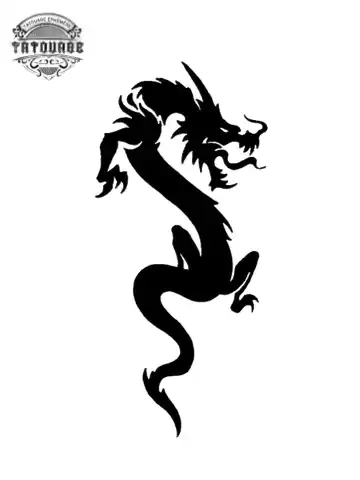 tatouage ephemere dragon simple Tatouage éphémère dragon simple